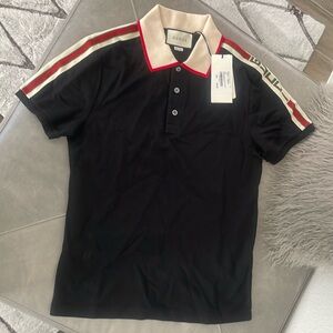GUCCI Man’s Black Polo shirt new